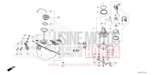 KRAFTSTOFFTANK (CRF250R/CRF250RWE) CRF250RS de 2025